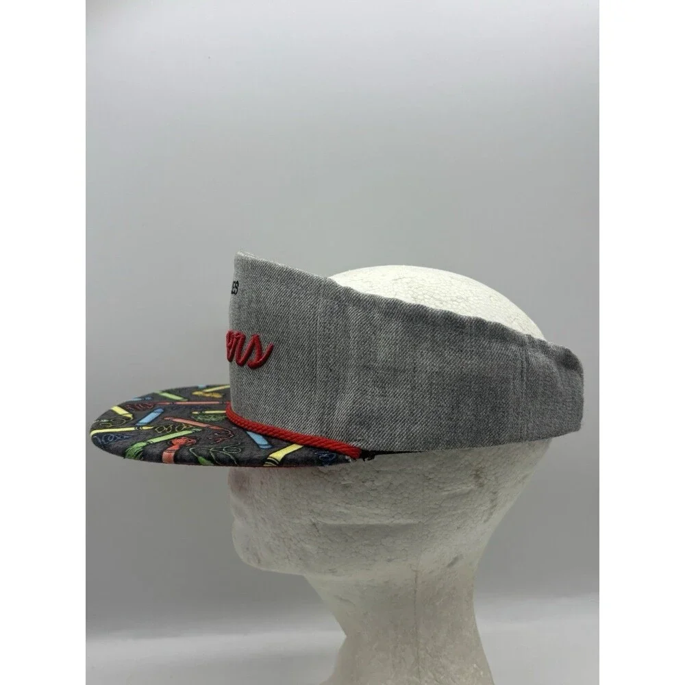 Los Angeles Clippers Mitchell Ness Visor Hat Crayon Pattern Gray Red